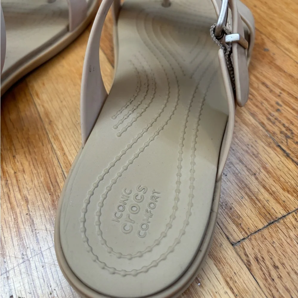CROCS Women's Beige Strap Sandals - Picture 3 of 5